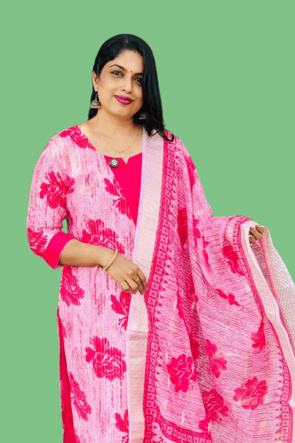 Woman in cream dress outdoors