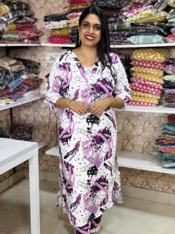 Imported fabric co ord set with lace detail in neck MD18