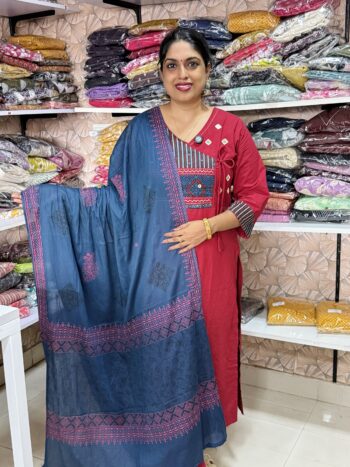 pure cotton angrakha churidhar set MD27