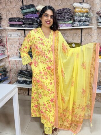 pure mul mul cotton churidhar set MD33