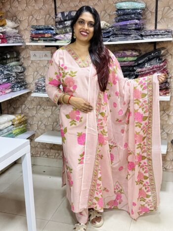 pure jaipur cotton churidhar set MD39