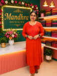 Rayon premium quality chickankari cord set MD80